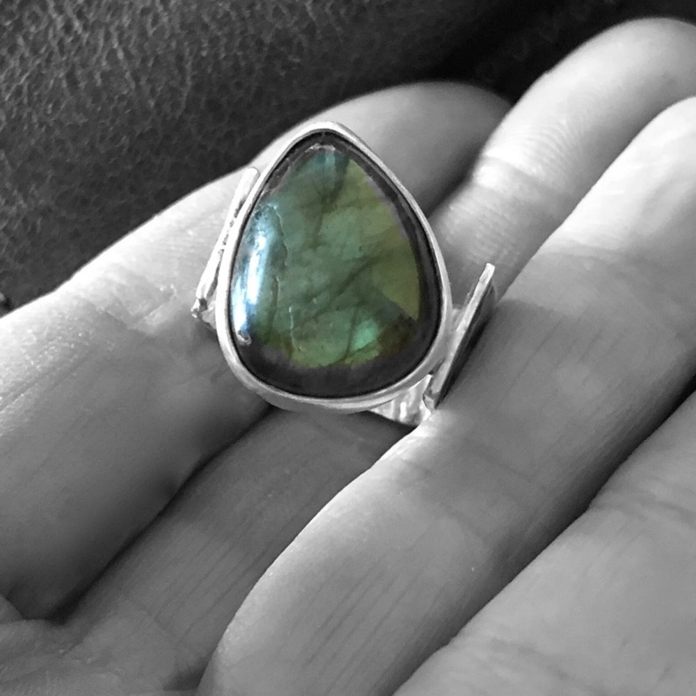 Labradorite Ring--Handmade